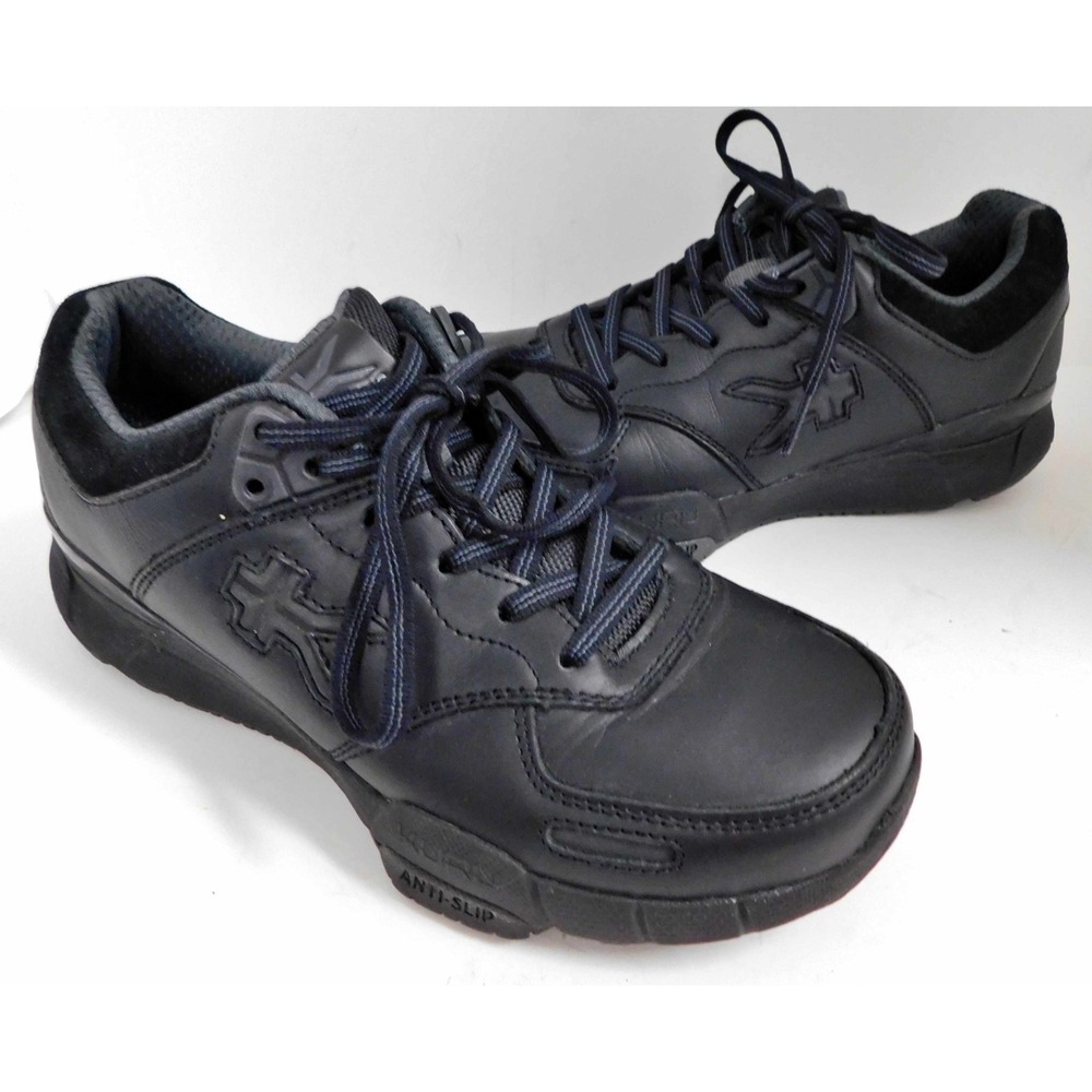Kuru Kinetic‎ 2 Shoes Women's 6 M Smokestack Black Leather Orthopedic Anti-Slip